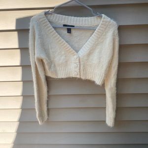 forever 21 cropped fuzzy sweater